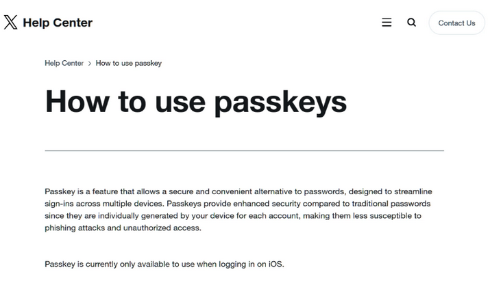武定苹果维修店铺分享iOS用户如何通过通行密钥(Passkey)登录 