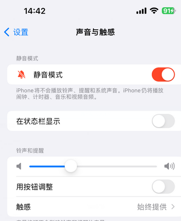 武定苹果15Pro维修网点分享iPhone15Pro系列机型中隐藏静音图标 