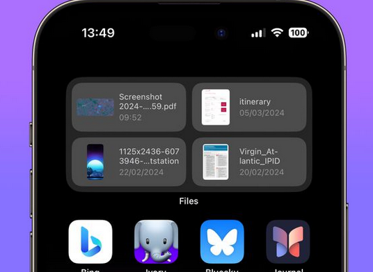 武定苹果屏幕维修分享iPhone主屏幕快速访问最近的文件 